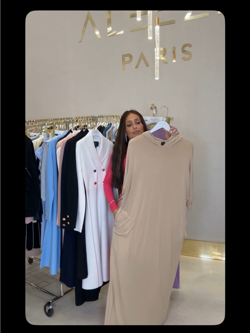 Aleeza Paris - Khaki Hooded Maxi Dress - Casual Chic